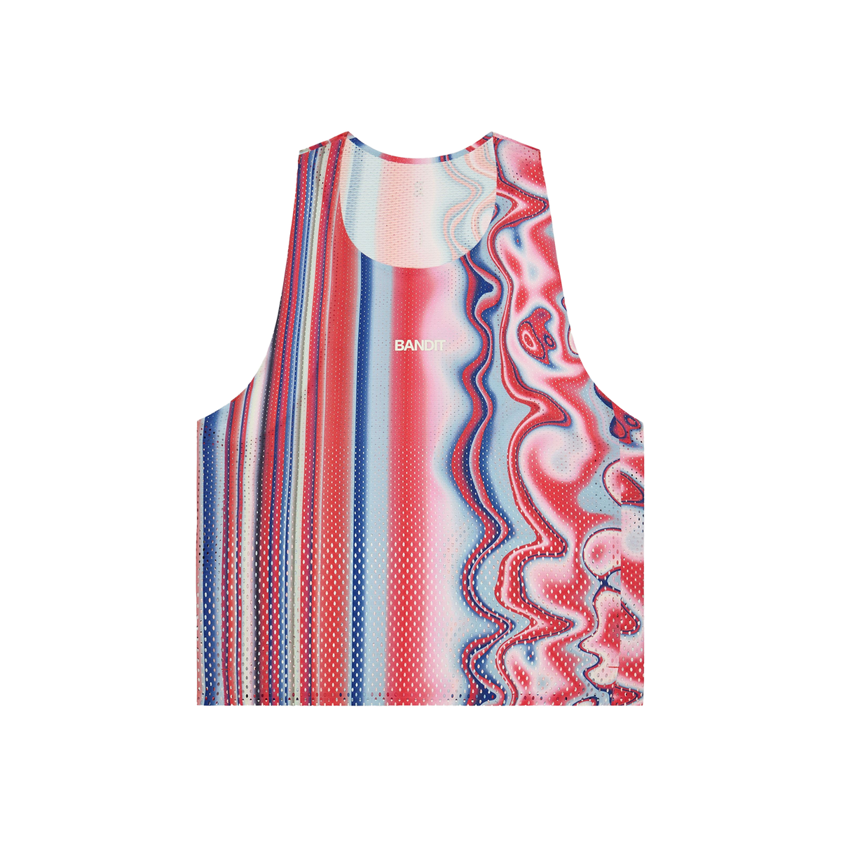 BANDIT RUNNING — MEN'S SHREDDER™ SHORTY RACE SINGLET — MELTED STRIPE GRADIENT
