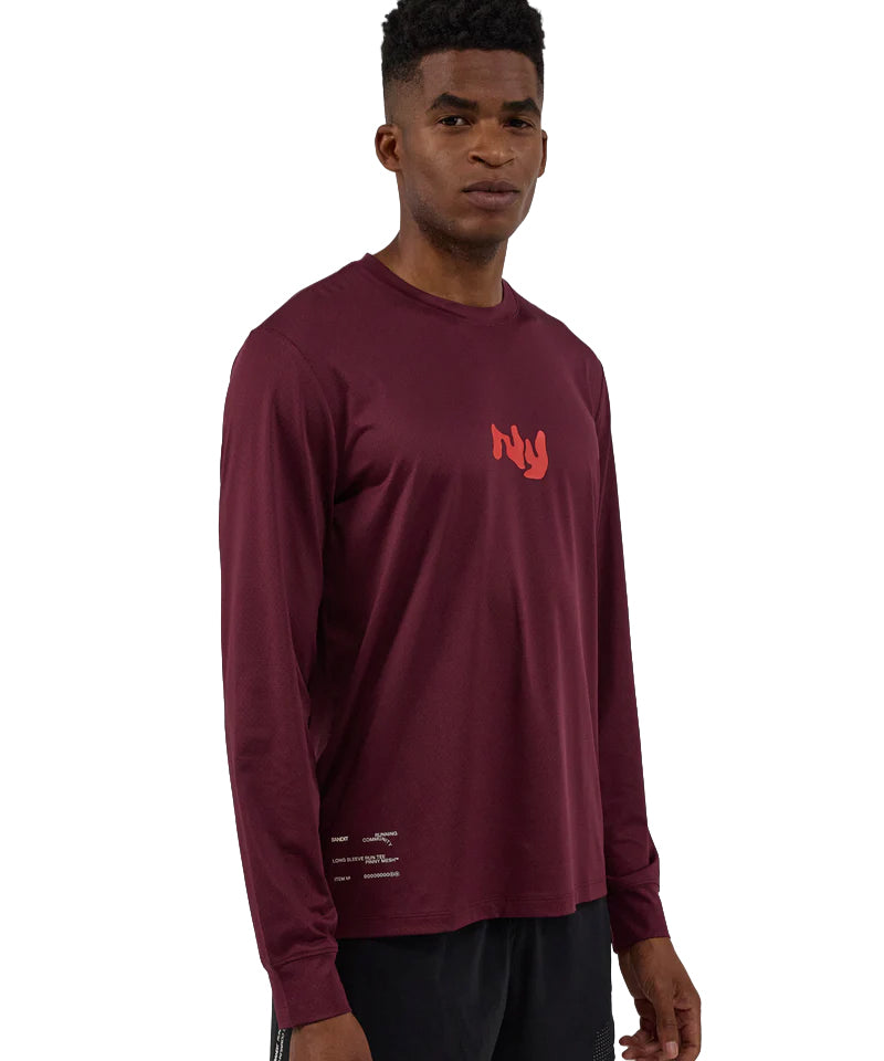 Bandit Running Pinny Mesh Performance LongSleeve Tee