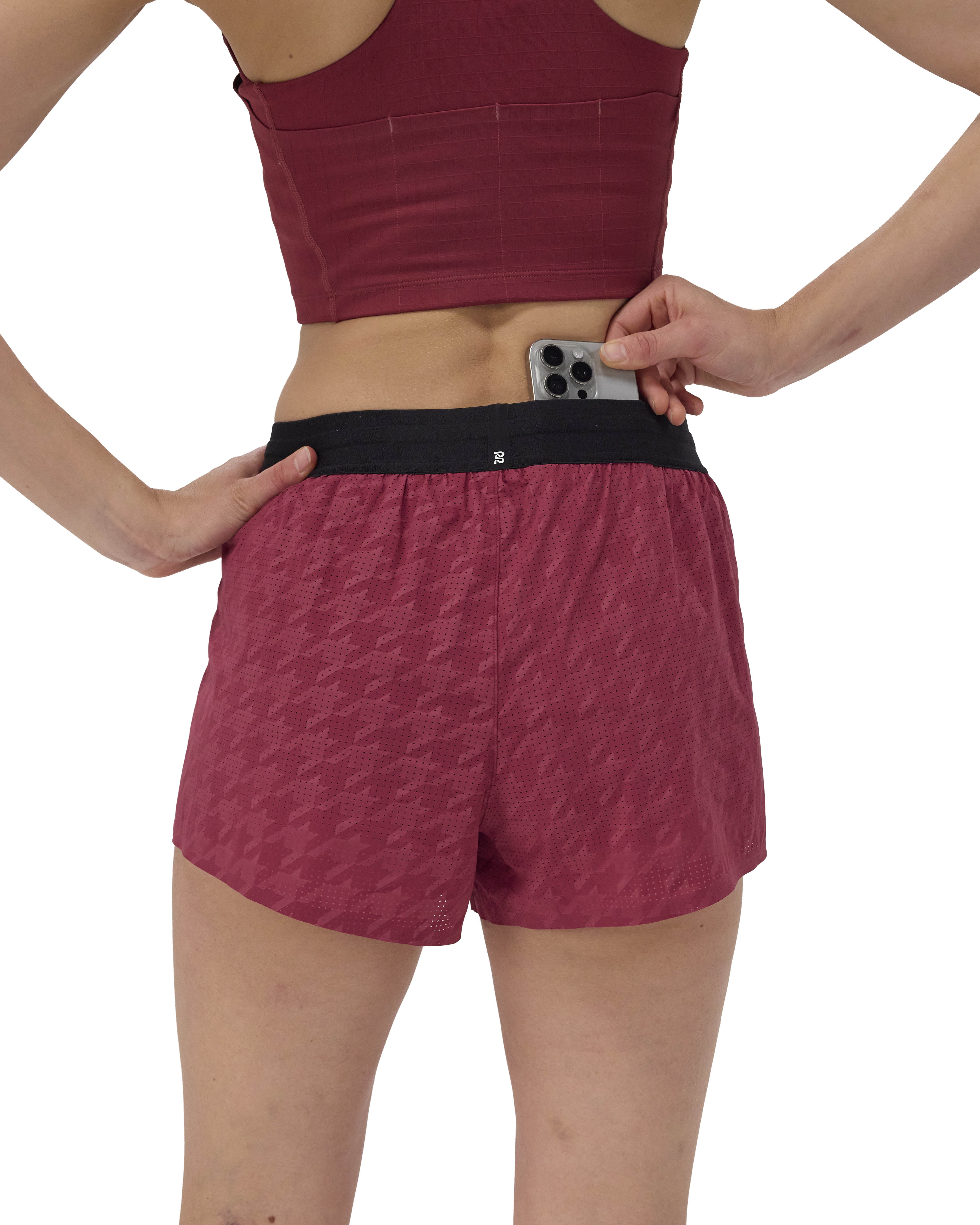 Bandit Running Vento Women's 3 in Splitty Short (Heat Embossed)