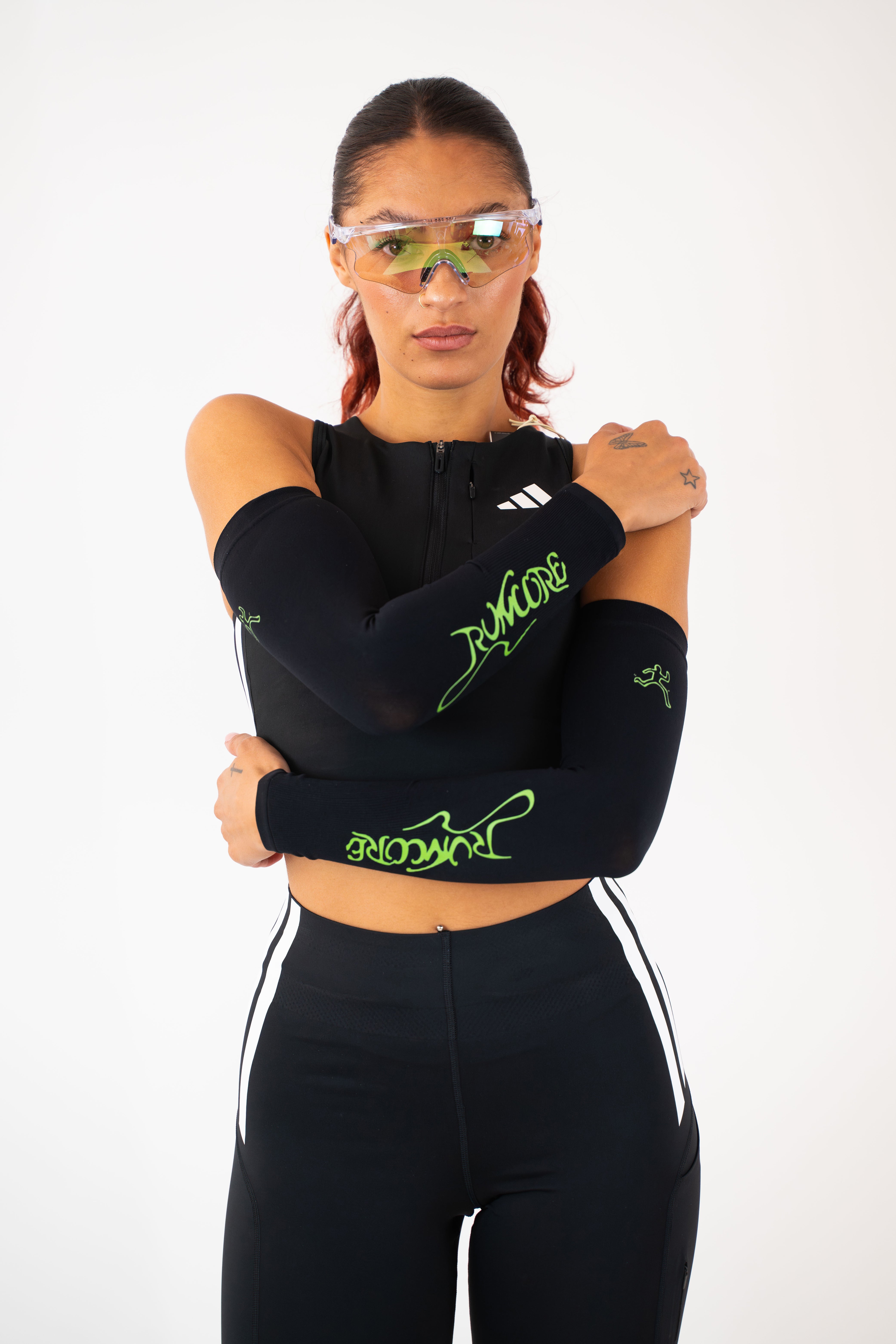 Armsleeve Runcore nero/verde