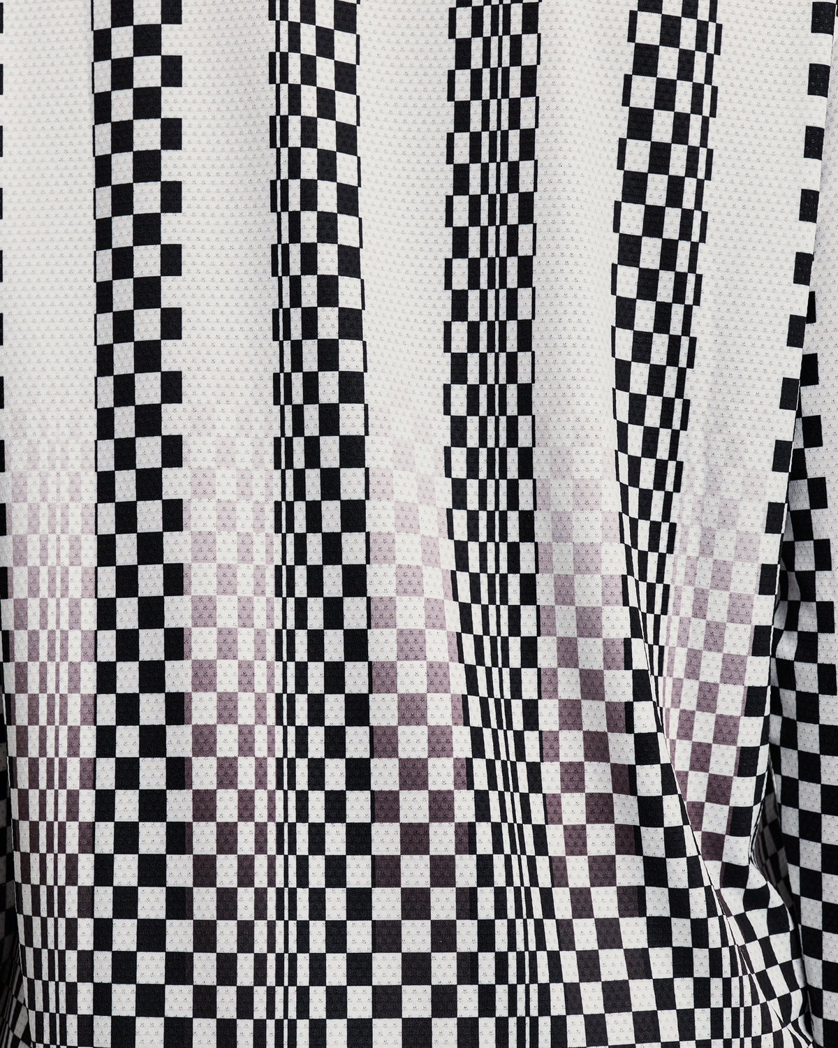 Men_s Micromesh™ Long Sleeve Performance Tee - Checkerboard Stripe