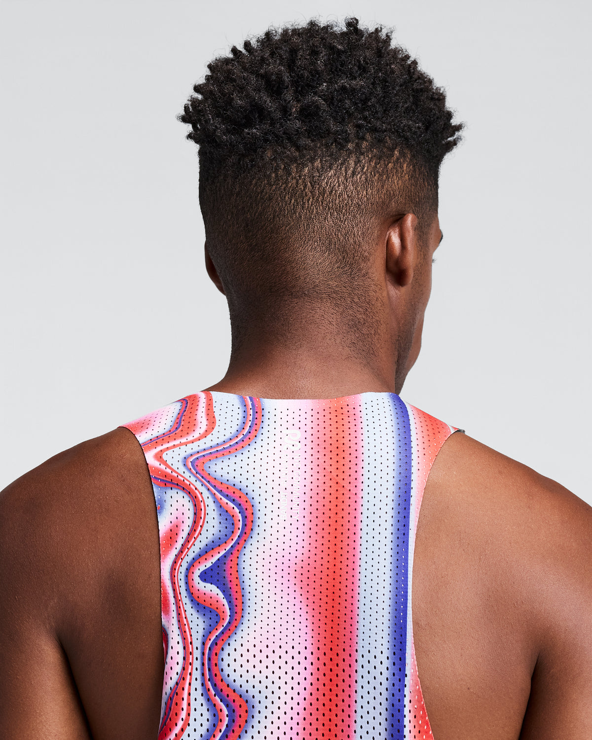 BANDIT RUNNING — MEN'S SHREDDER™ SHORTY RACE SINGLET — MELTED STRIPE GRADIENT