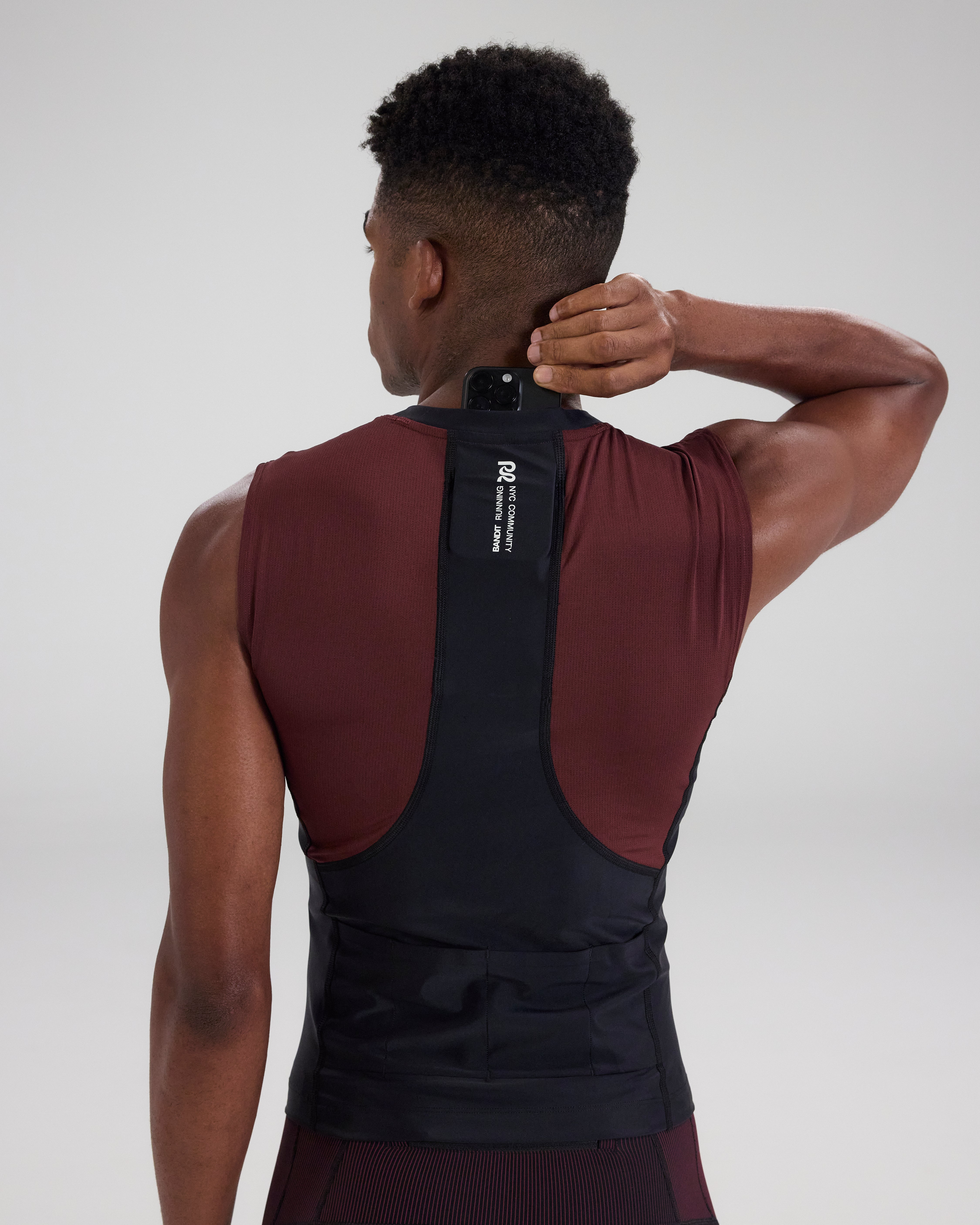 Bandit Running Pieced Sleeveless Quarter Zip