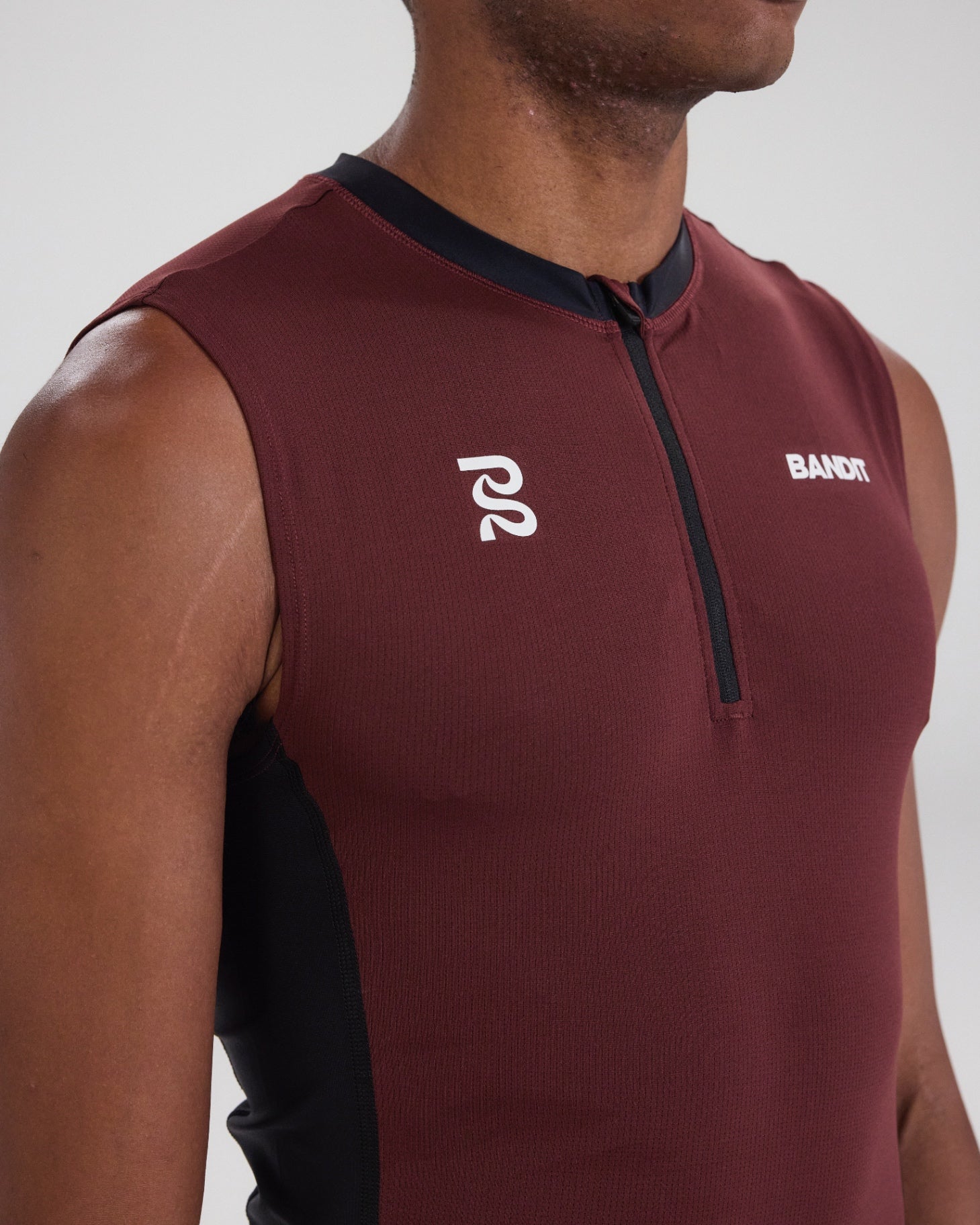 Bandit Running Pieced Sleeveless Quarter Zip