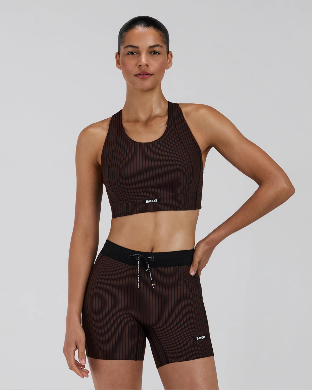 BANDIT RUNNING WOMEN'S STRIPED CADENCE™ LONGLINE BRA
