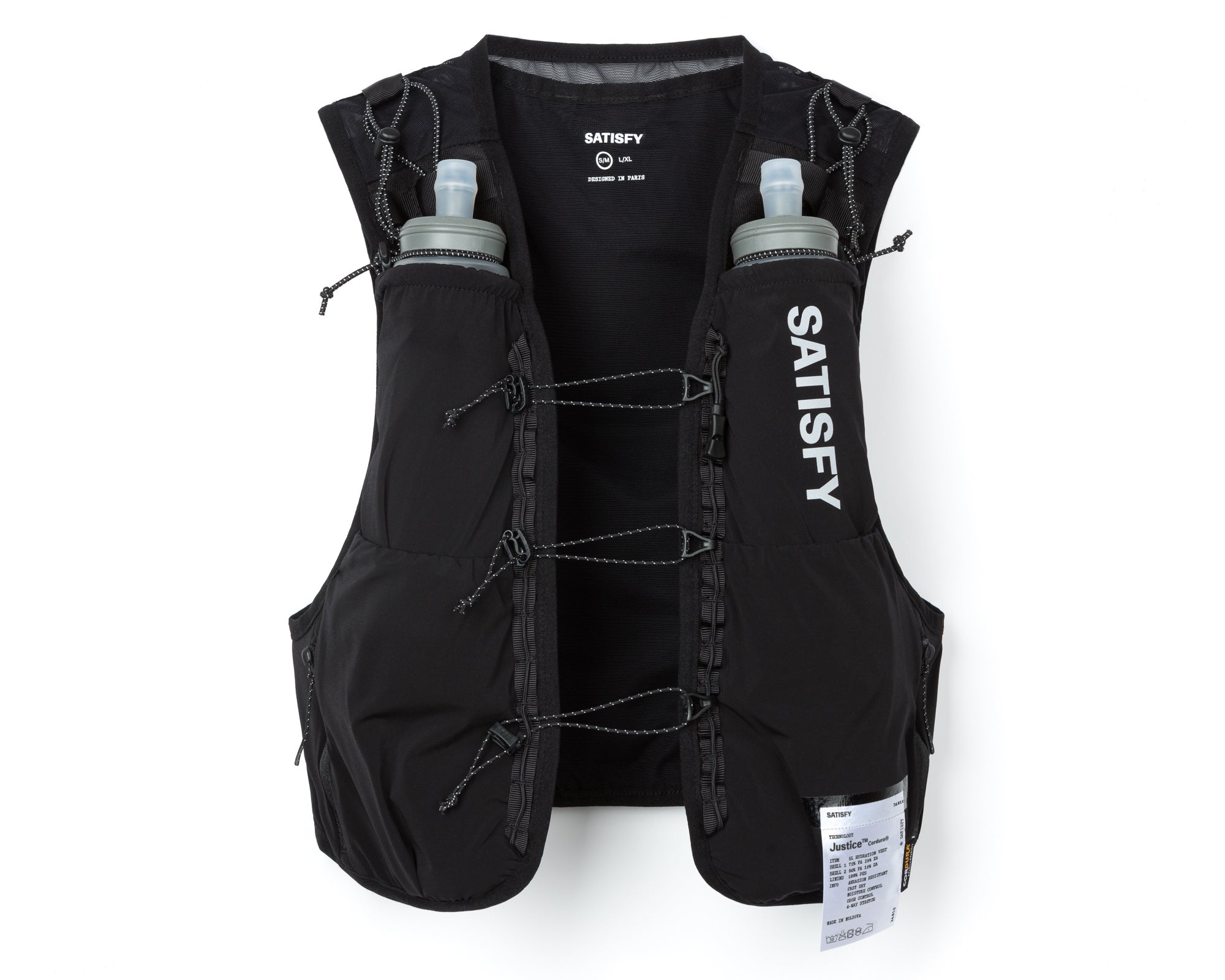 L/XL 黒 SATISFY JUSTICE HYDRATION VEST 5L 34005-BK-SA_justice-cordura-5l