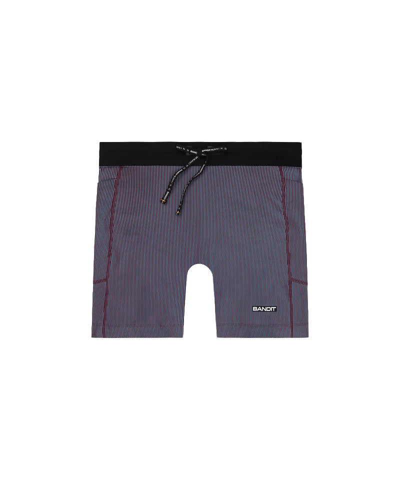 Bandit Running Striped Cadence 5" Compression Short
