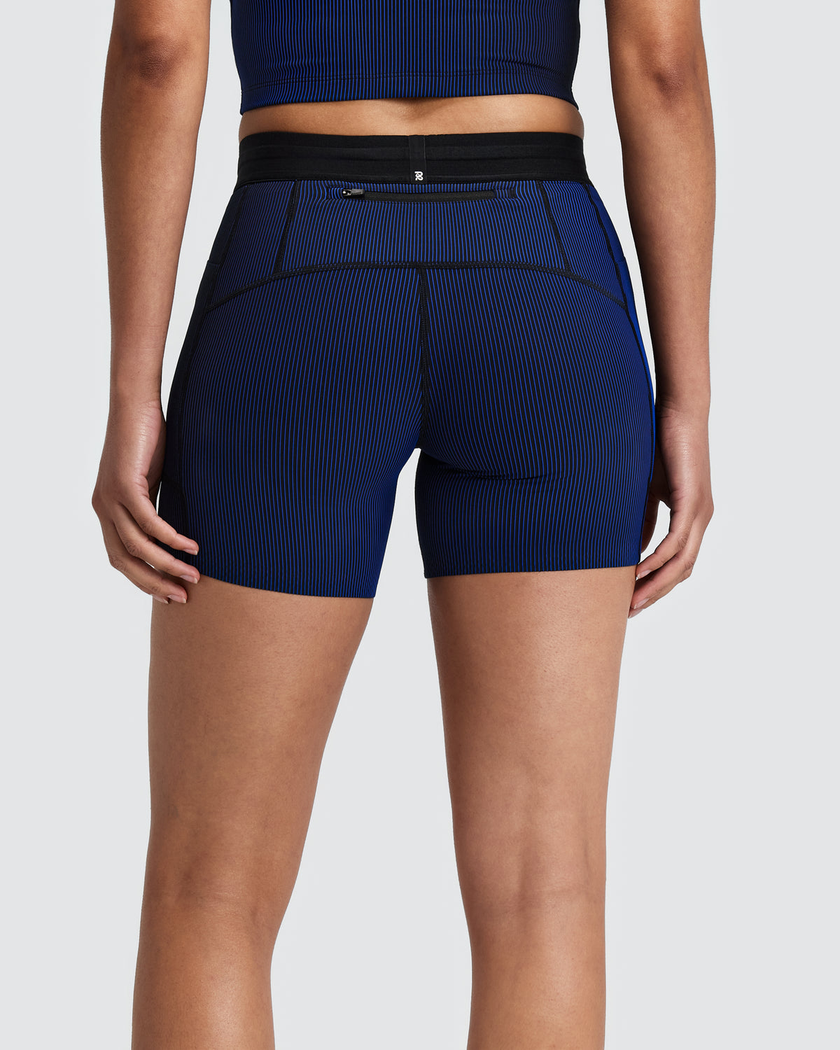 BANDIT RUNNING Women's Striped Cadence™ 5" Compression Bottom - Black