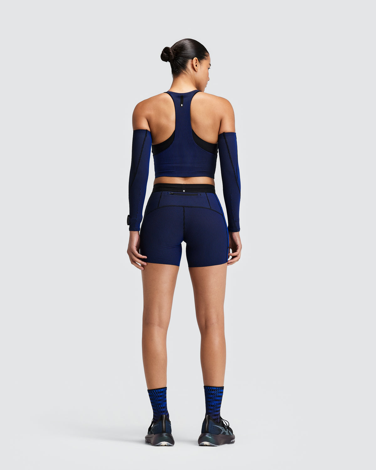 BANDIT RUNNING Women's Striped Cadence™ 5" Compression Bottom - Black
