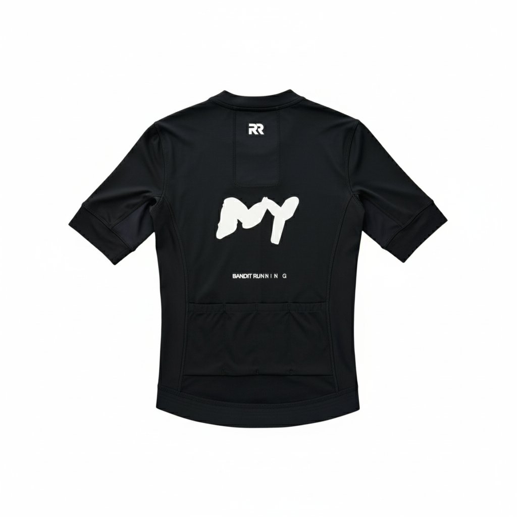 Bandit Running Pieced Short Sleeve Zip Top