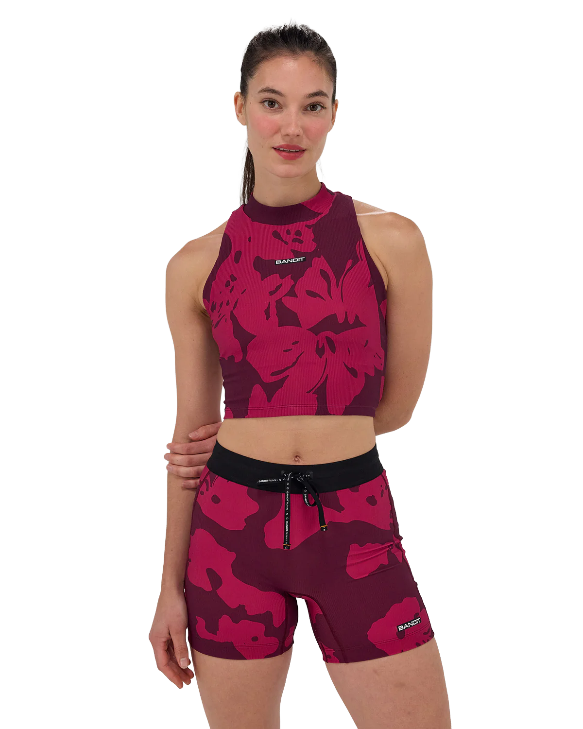 Bandit Running Printed Cadence™ Mockneck Race Crop