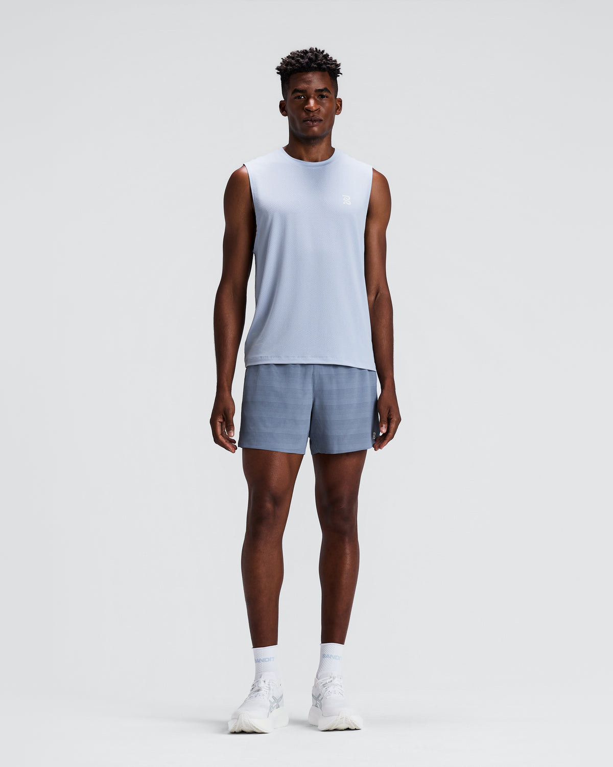 BANDIT RUNNING — MEN'S MICROMESH™ RUN TANK — PAVILION BLUE