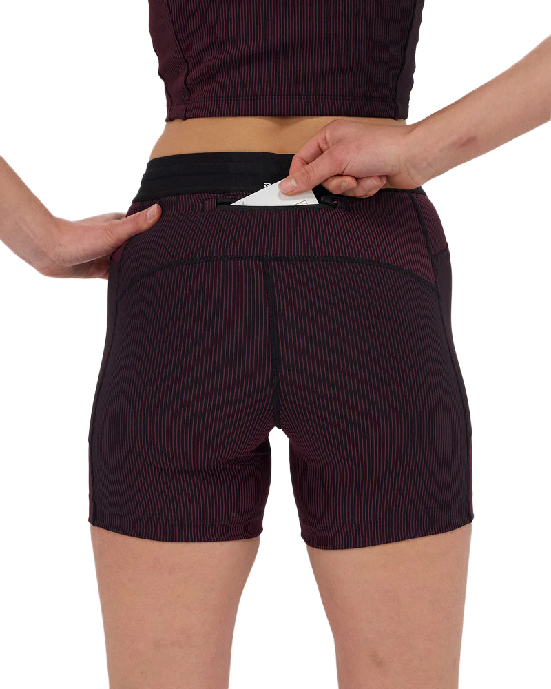 Bandit Running Striped Cadence 5" Compression Short