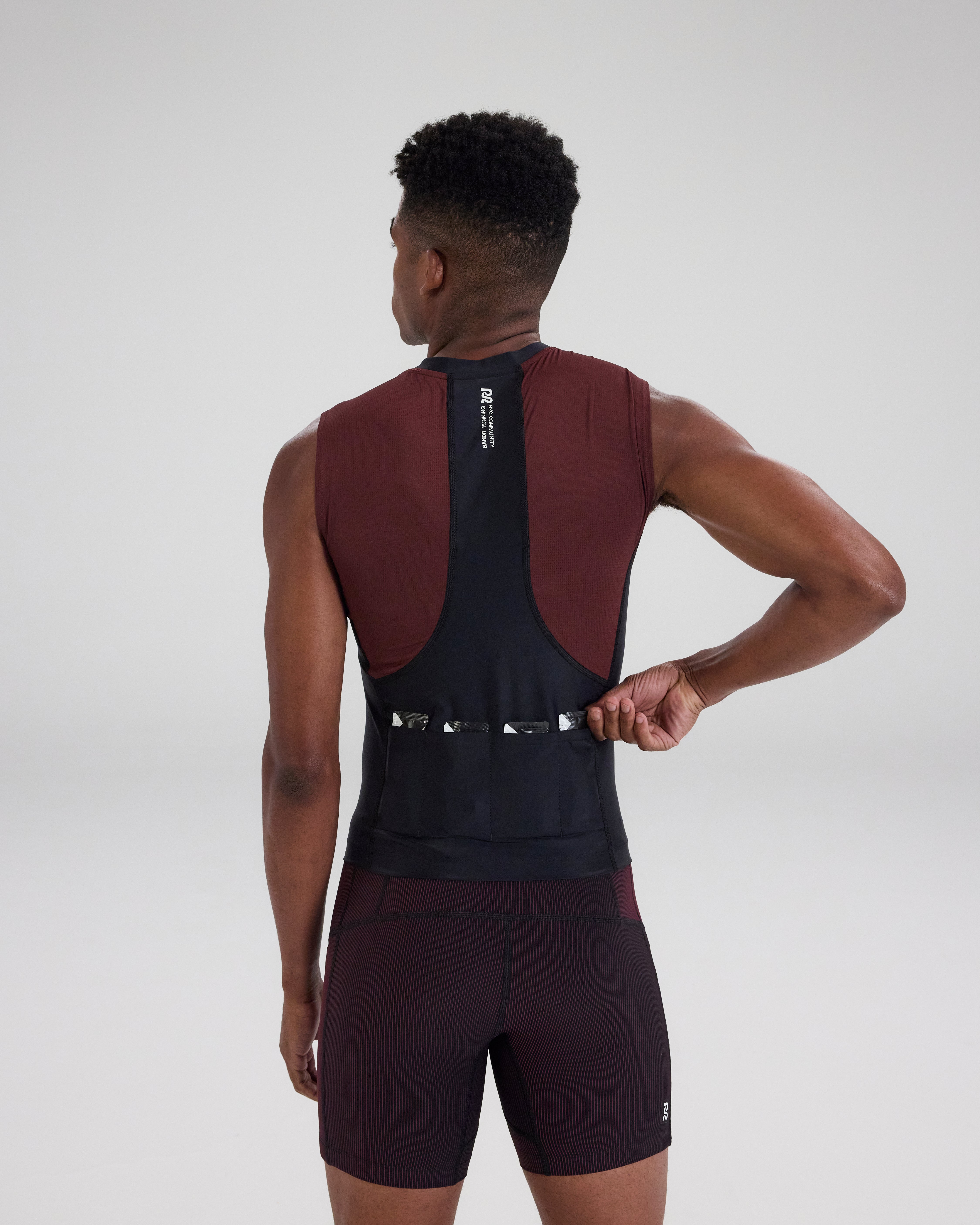 Bandit Running Pieced Sleeveless Quarter Zip