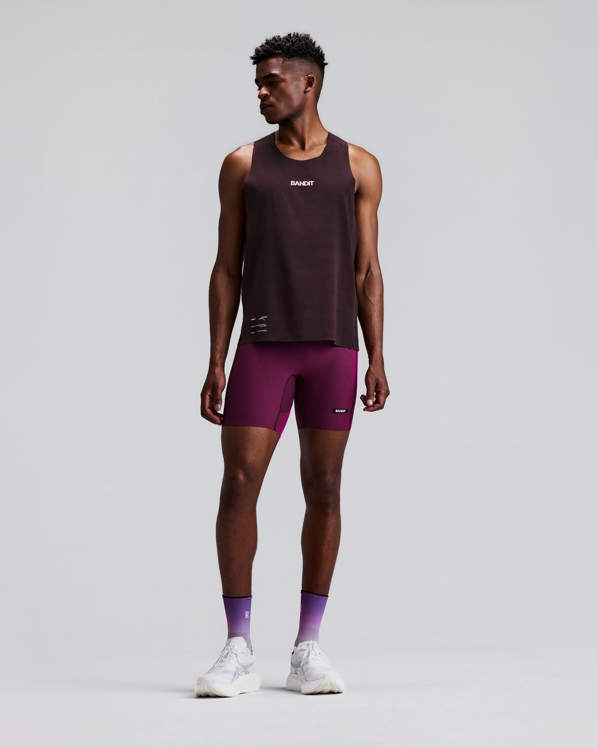 BANDIT RUNNING STRIPED CADENCE NEXT GEN 1/4 TIGHT